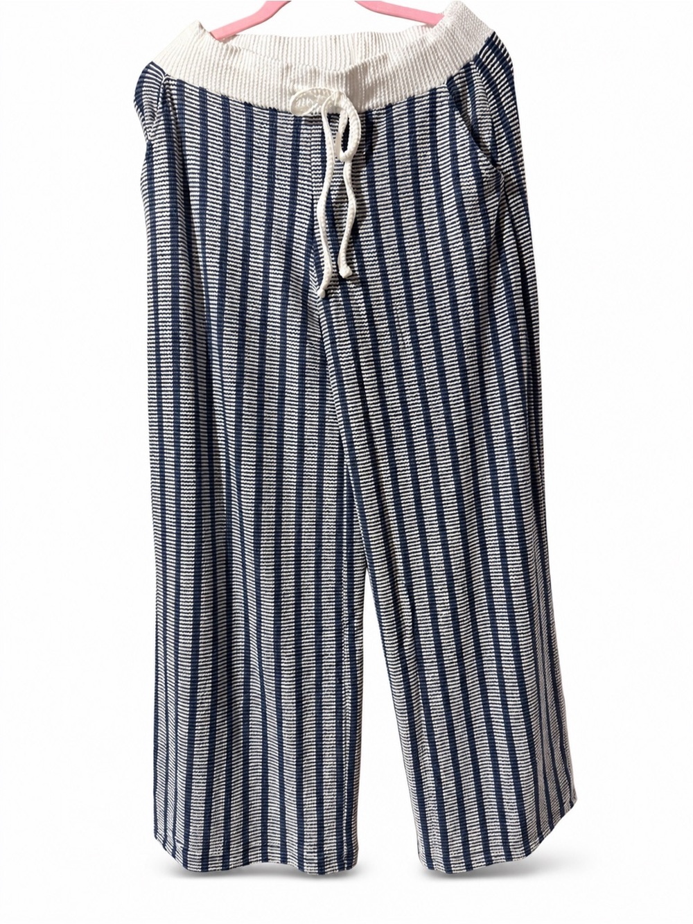 NIB Zenana Blue White Striped lounge pants  varies sizes 💙🤍💙 BRB SL 10 - Picture 3 of 3